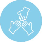 trust and teamwork icon