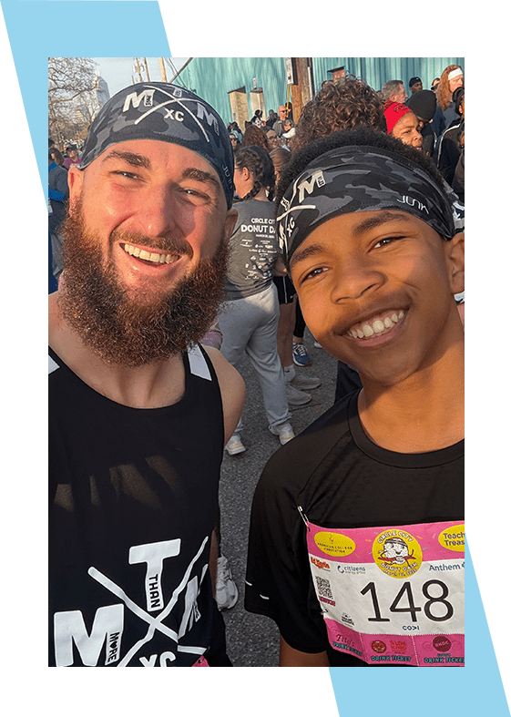 Bryan and Desting at Donut run