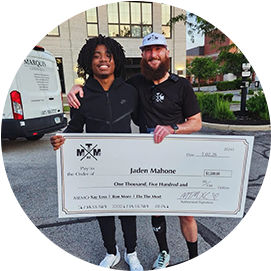 Jaden getting scholarship funds
