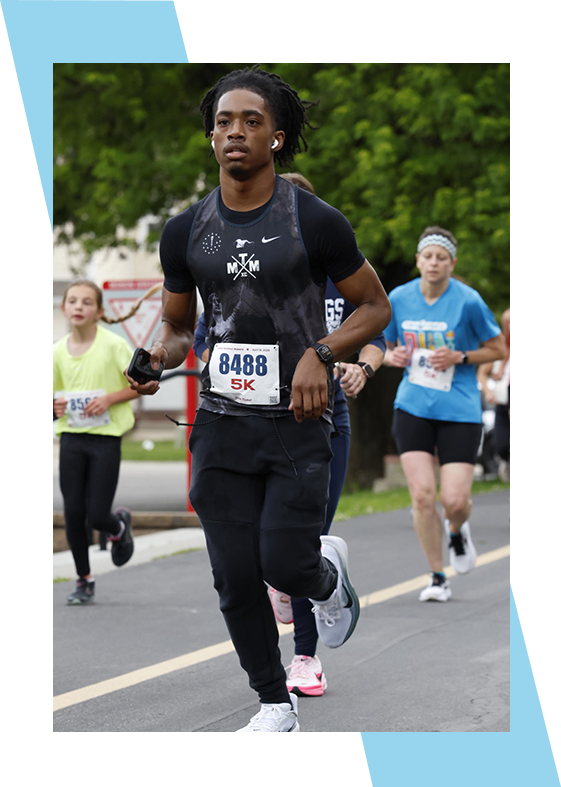Jaden running in marathon